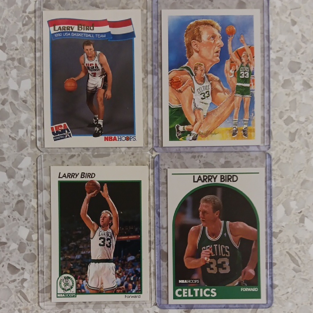 Larry Bird NBA Hoops Basketball Cards Set Of 4.. 89-91 Years